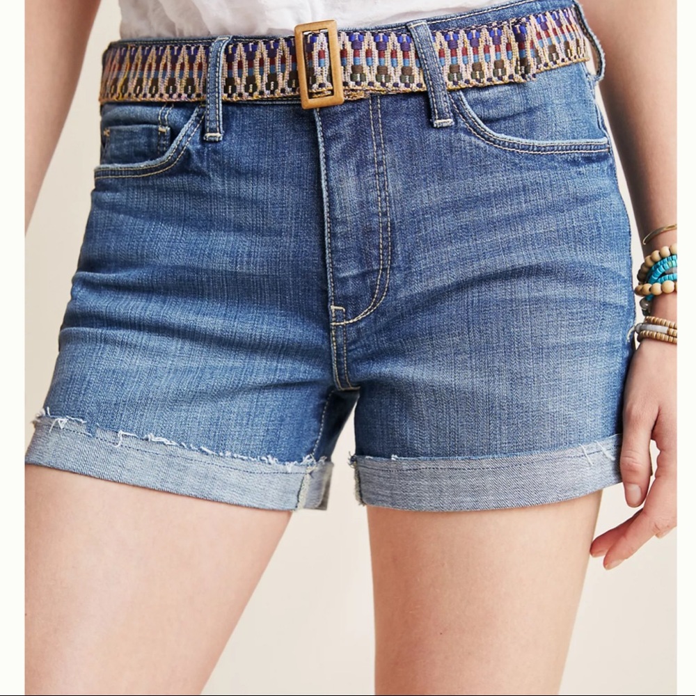 Pilcro | High-Rise Slim Boyfriend Denim Shorts